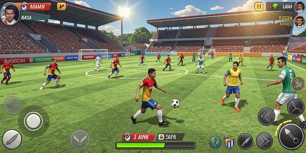 Tampilan utama dengan pilihan permainan menarik.