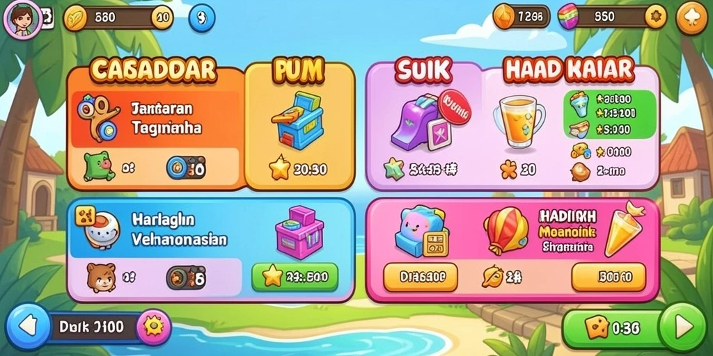 Screenshot menunjukkan berbagai permainan slot yang menarik.