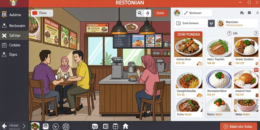 Tampilan awal aplikasi yang menarik dan user-friendly.